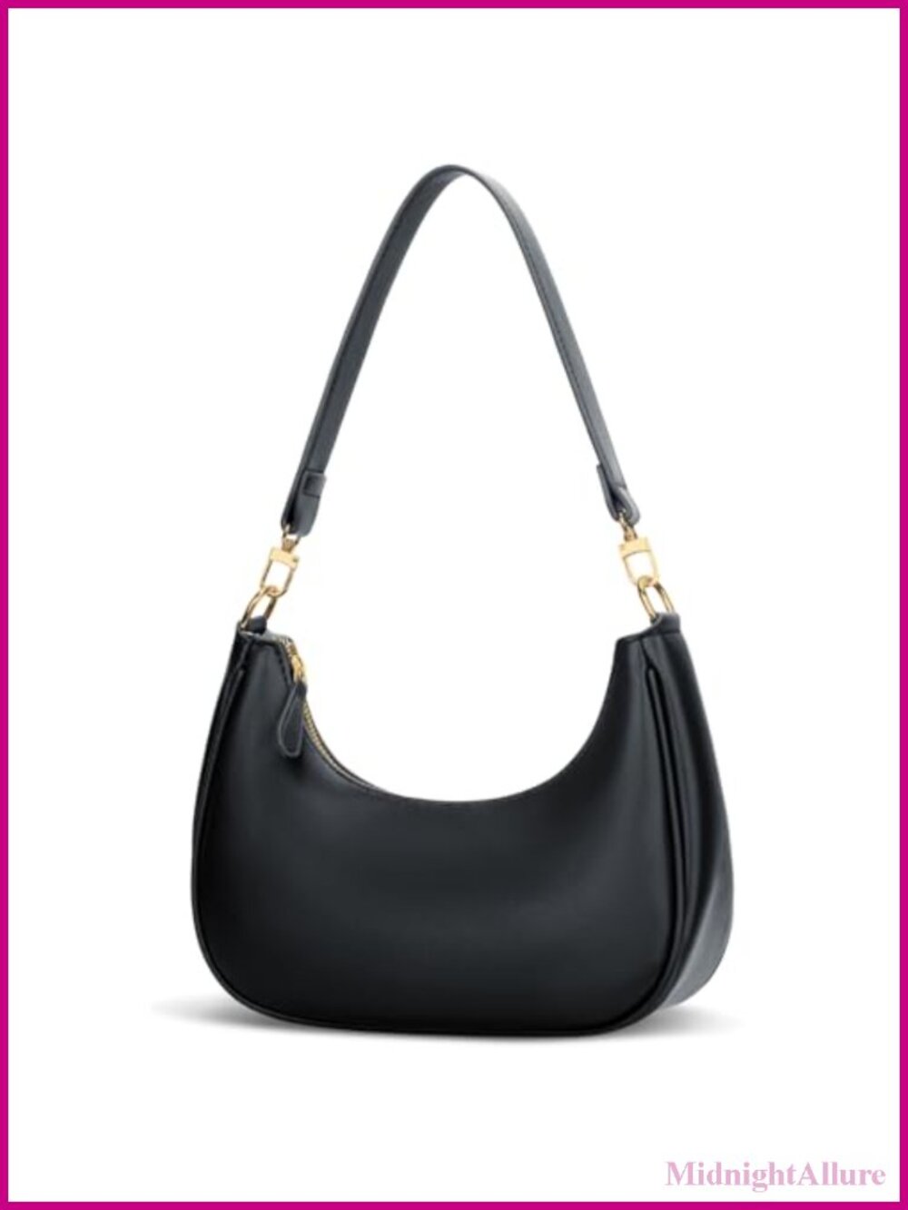 PU Leather Mini Hobo Shoulder Bag Detachable Strap Crossbody Clutch
